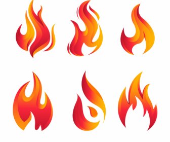 Templat Logo Api Bentuk Oranye Modern