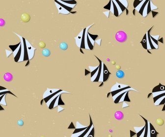 Fish Background Colored Flat Repeating Icons