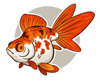 魚のアイコン手描きスケッチクラシックデザイン