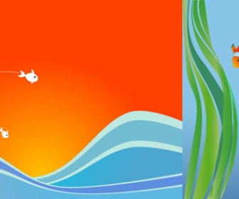 Fish Illustration Background Design Vector