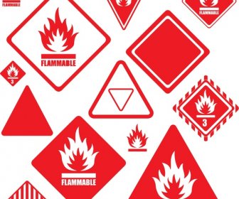 Flammable Signs Vector