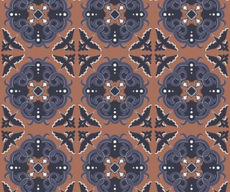 Floor Tile Pattern Template Repeating Retro Symmetric Decor