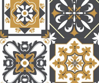 floor tile templates elegant classical symmetrical shapes