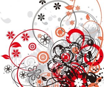 Floral Abstract Vector Background Graphic