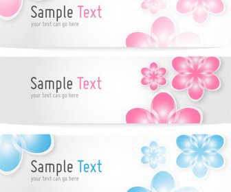 Floral Banners Vector Template