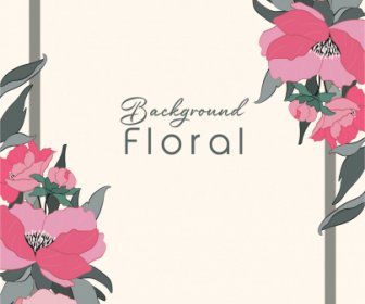 Floral Border Template Elegant Classical Handdrawn Decor