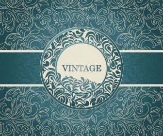 Pola Bunga Dekoratif Vintage Latar Belakang Vektor
