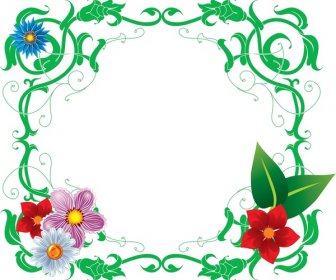 Bingkai Floral Vector
