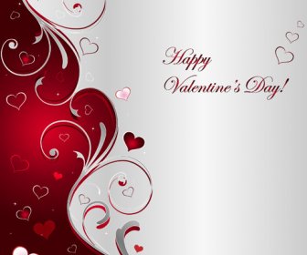 Floral Hearts Valentine Day Vector Backgrounds