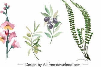 Ikon Bunga Berwarna-warni Desain Klasik