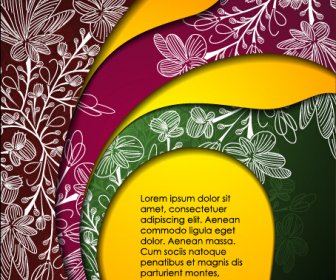 Floral Layer Background Art Vector