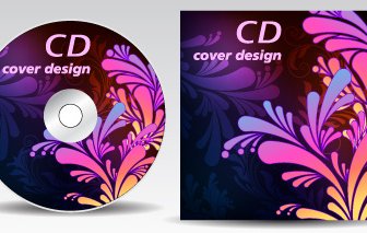 Floral Of Cd Cover Design Elements