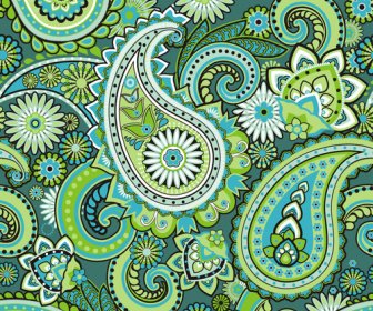 Floral Paisley Pattern Seamless Vector