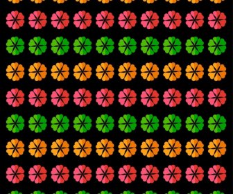 Repetición De Patrón Floral Colorido Diseño
