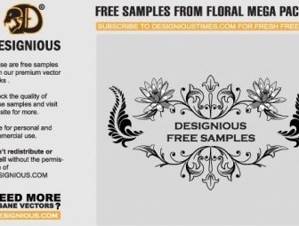 Floral Samples Vector Graphic