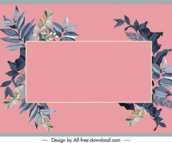 Floral Text Box Background Colored Classical Design