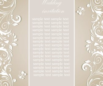 Floral Wedding Invitation Card Elegant Design
