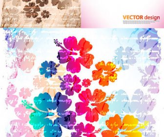 Flower Background Vector Graphics
