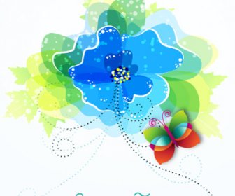 Blume-Illustrationen Vektor-Hintergrund