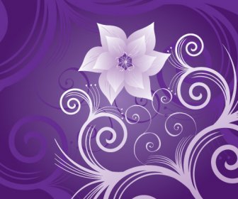 Flower On Violet