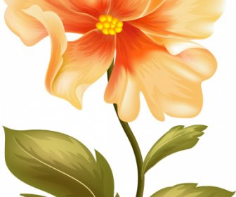 Flower Painting Colored Classical Handdrawn Sketch -2