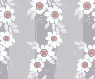 꽃 패턴 템플릿 클래식 플랫 Lissom 디자인
