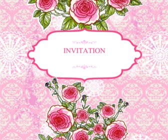 花の結婚式の招待状