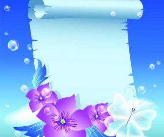 Flower With Paper Dream Background Vector