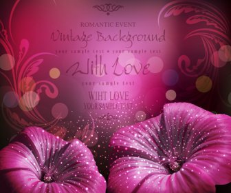 Flowers And Vintage Backgrounds Vector