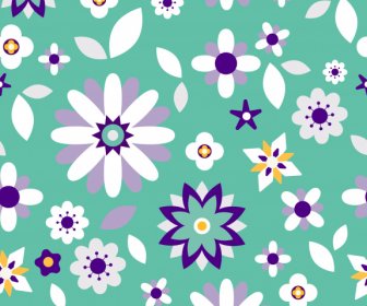 花紋五顏六色經典平面花瓣裝飾