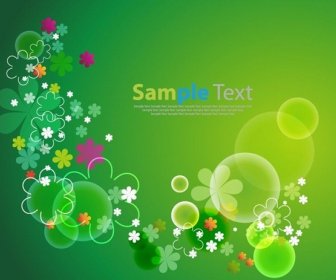 Flowers With Green Background