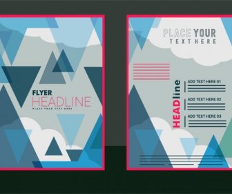 Flyer Brochure Cover Design Abstract Triangles Style