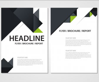 Flyer Brochure Report Template With Modern Style Design