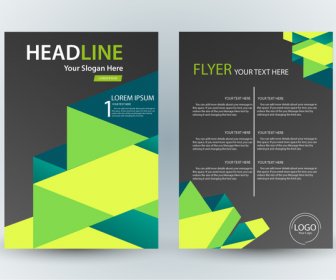 Flyer Design With Abstract Contrast Background