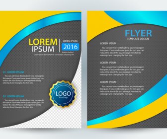 Flyer Design With Curved Illustration Style