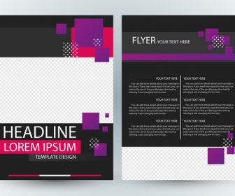 Flyer Design With Dark Contrast Colored Background