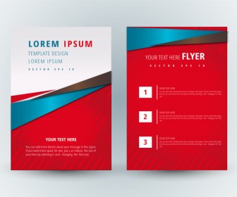 Design Panfleto Com Estilo Vermelho Moderno