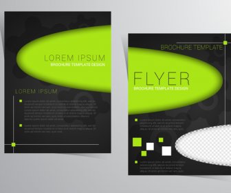Flyer Template Design With Contrast Color Style