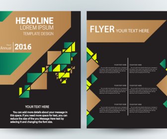 Flyer Template Design With Contrast Colored Background