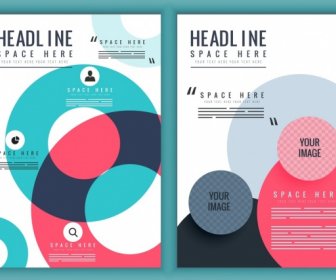 Flyer Template Modern Colorful Circles Decor