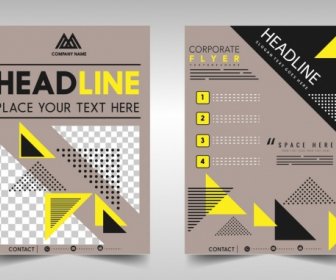 Flyer Template Modern Triangles Decoration