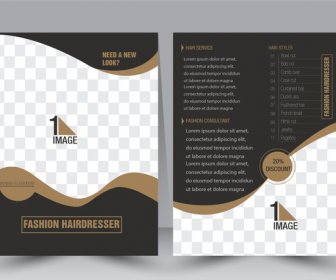 Flyer Template Vector Illustration With Checkered Background