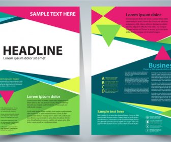 Flyer Template Vector Illustration With Modern Colorful Style
