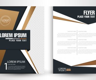 Flyer Vector Design With Abstract Modern Style