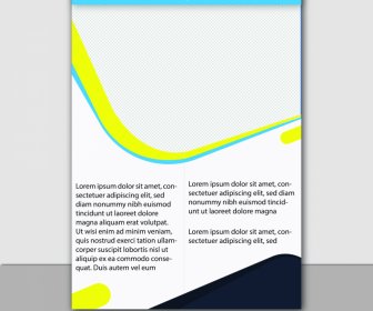 Flyers Business Template Elegant Bright Dynamic Curves Sketch