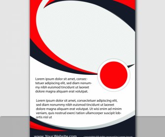 Flyers Cover Template Dynamic Curve Circle Sketch