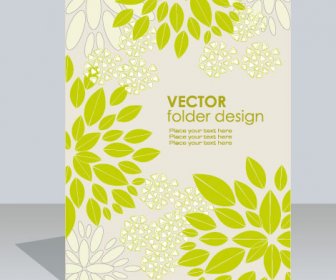 Folder Design Vector Floral Background