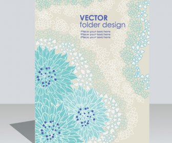 フォルダーのデザイン花の背景をベクトルします。