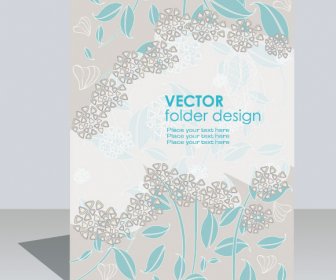 Folder Design Vector Floral Background