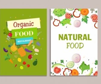 Fundo De Comida Define Vegetais ícones De Alimentos Design Colorido